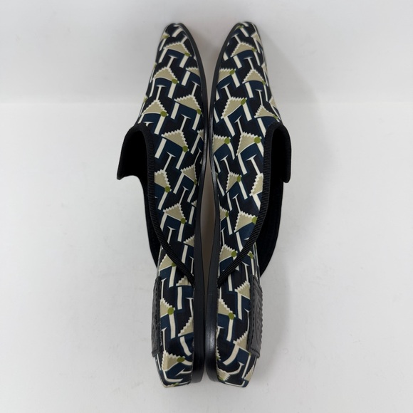 Tory Burch Martini Glass Satin Mules Blue Size 5 - Picture 7 of 11